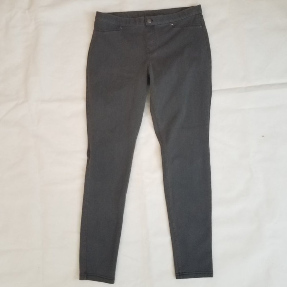 Hue gray denim jeggings L NWOT